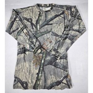 Cabelas Mens Mossy Oak Treestand Camo Long Sleeve Pocket T-Shirt Large Cotton